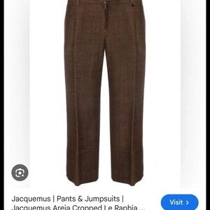 Jacquemus Areia Cropped Le Raphia Linen Trousers